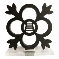 ARCA SCALIGERA in legno nero con basetta in plexiglass (prezzo iva e trasporto inclusi)