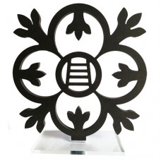 ARCA SCALIGERA DA TAVOLO in legno nero con basetta in plexiglass (prezzo iva e trasporto inclusi)